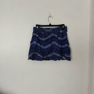 Forever 21 Blue and White Mini Skirt